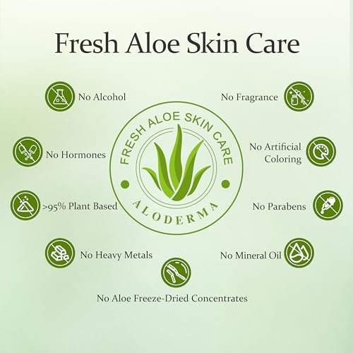 Aloderma 99% Pure Organic Aloe Vera Gel – Harvested Within 12 Hours, Natural Moisturizer for Face & Sensitive Skin (4.02 oz) - görsel 11