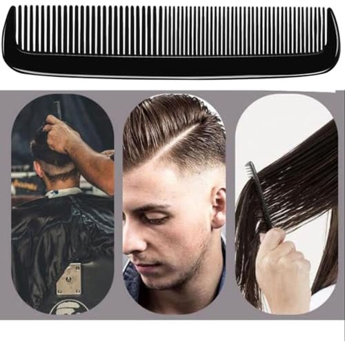 LUXXII 8-Inch Colorful Styling Essentials Round Handle Comb Hair Combs (6 Pack) + 5-Inch Favorict Pocket Comb (A) - Multicolor Plastic Combs for Fine, Thick, Curly Hair - Men, Women & Kids - görsel 10