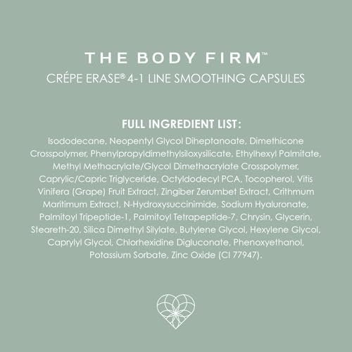 Crepe Erase Body Firm 4-in-1 Line Smoothing Capsules - Anti-Aging Hydrating Face and Eye Serum with Hyaluronic Acid and Multi-Chain Peptide for Wrinkles, Crepe Skin & Fine Lines, 30 Count Avelisse