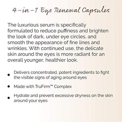 Crepe Erase Body Firm 4-in-1 Line Smoothing Capsules - Anti-Aging Hydrating Face and Eye Serum with Hyaluronic Acid and Multi-Chain Peptide for Wrinkles, Crepe Skin & Fine Lines, 30 Count Avelisse