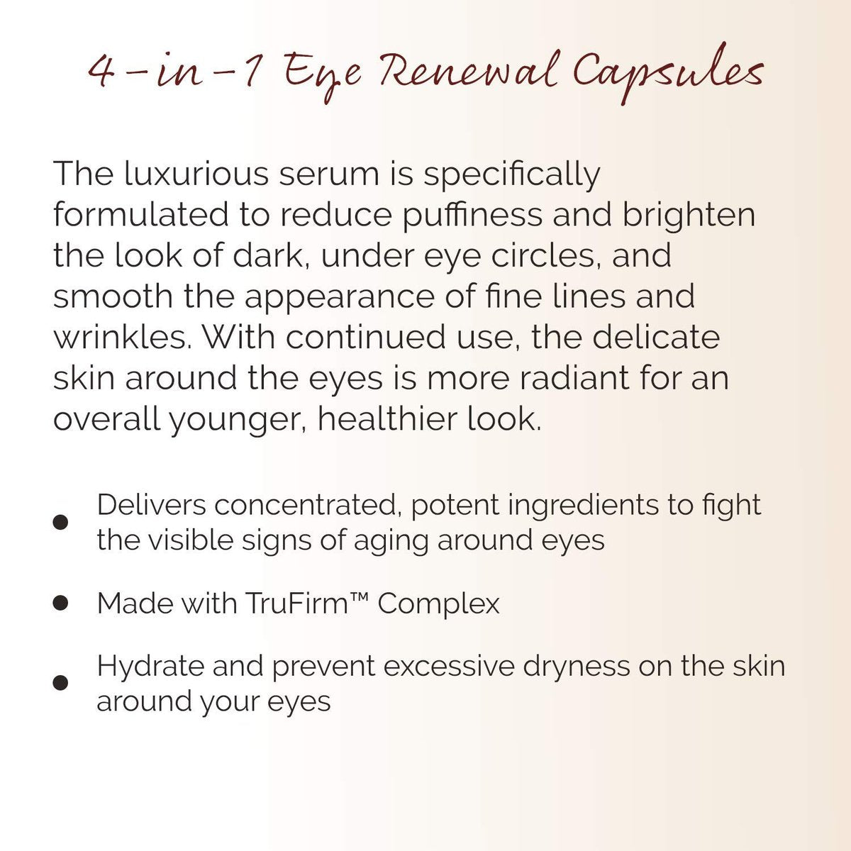 Crepe Erase Body Firm 4-in-1 Line Smoothing Capsules - Anti-Aging Hydrating Face and Eye Serum with Hyaluronic Acid and Multi-Chain Peptide for Wrinkles, Crepe Skin & Fine Lines, 30 Count Avelisse