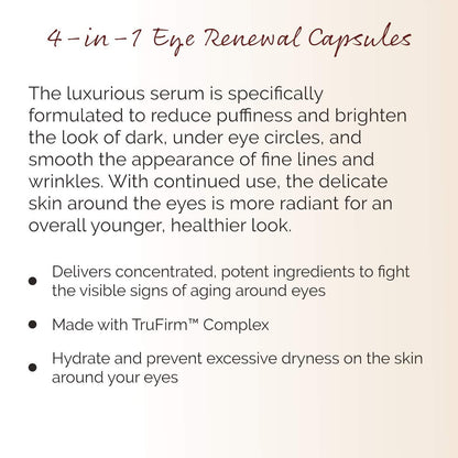 Crepe Erase Body Firm 4-in-1 Line Smoothing Capsules - Anti-Aging Hydrating Face and Eye Serum with Hyaluronic Acid and Multi-Chain Peptide for Wrinkles, Crepe Skin & Fine Lines, 30 Count Avelisse