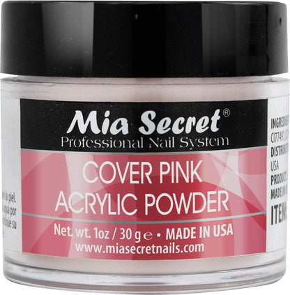 Mia Secret Cover Pink Acrylic Powder - 1 oz Professional Nail Enhancement