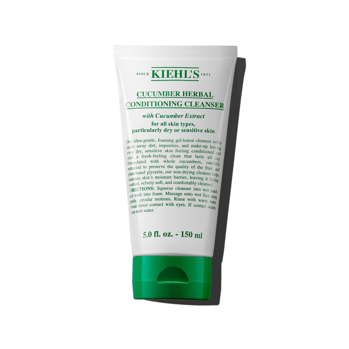 Kiehl's Cucumber Herbal Conditioning Cleanser - Gentle Face Wash for Dry & Sensitive Skin, 5 fl oz Avelisse