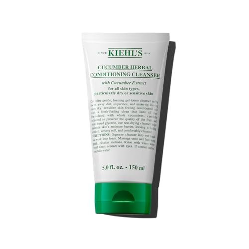 Kiehl's Cucumber Herbal Conditioning Cleanser - Gentle Face Wash for Dry & Sensitive Skin, 5 fl oz Avelisse