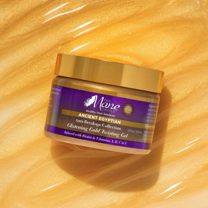 The Mane Choice Ancient Egyptian Anti-Breakage & Repair 24 Karat Gold Twisting Hair Gel - Definition & Shine Braid Gel for Dry, Damaged, Color or Chemically-Treated Hair, Fights Split Ends, 12 Oz Avelisse