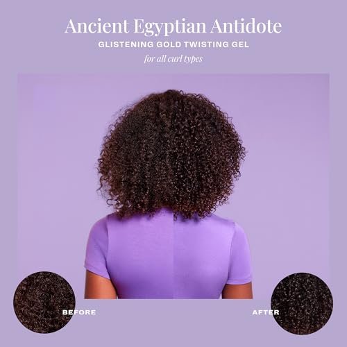 The Mane Choice Ancient Egyptian Anti-Breakage & Repair 24 Karat Gold Twisting Hair Gel - Definition & Shine Braid Gel for Dry, Damaged, Color or Chemically-Treated Hair, Fights Split Ends, 12 Oz Avelisse