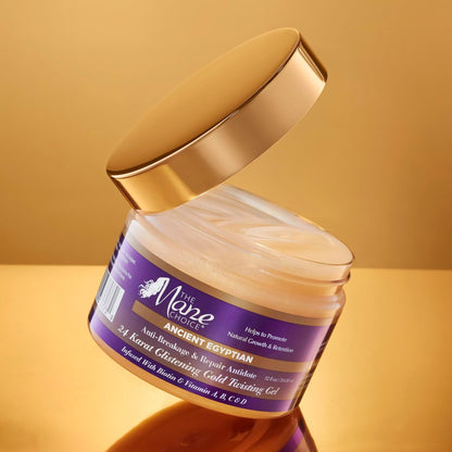 The Mane Choice Ancient Egyptian Anti-Breakage & Repair 24 Karat Gold Twisting Hair Gel - Definition & Shine Braid Gel for Dry, Damaged, Color or Chemically-Treated Hair, Fights Split Ends, 12 Oz Avelisse