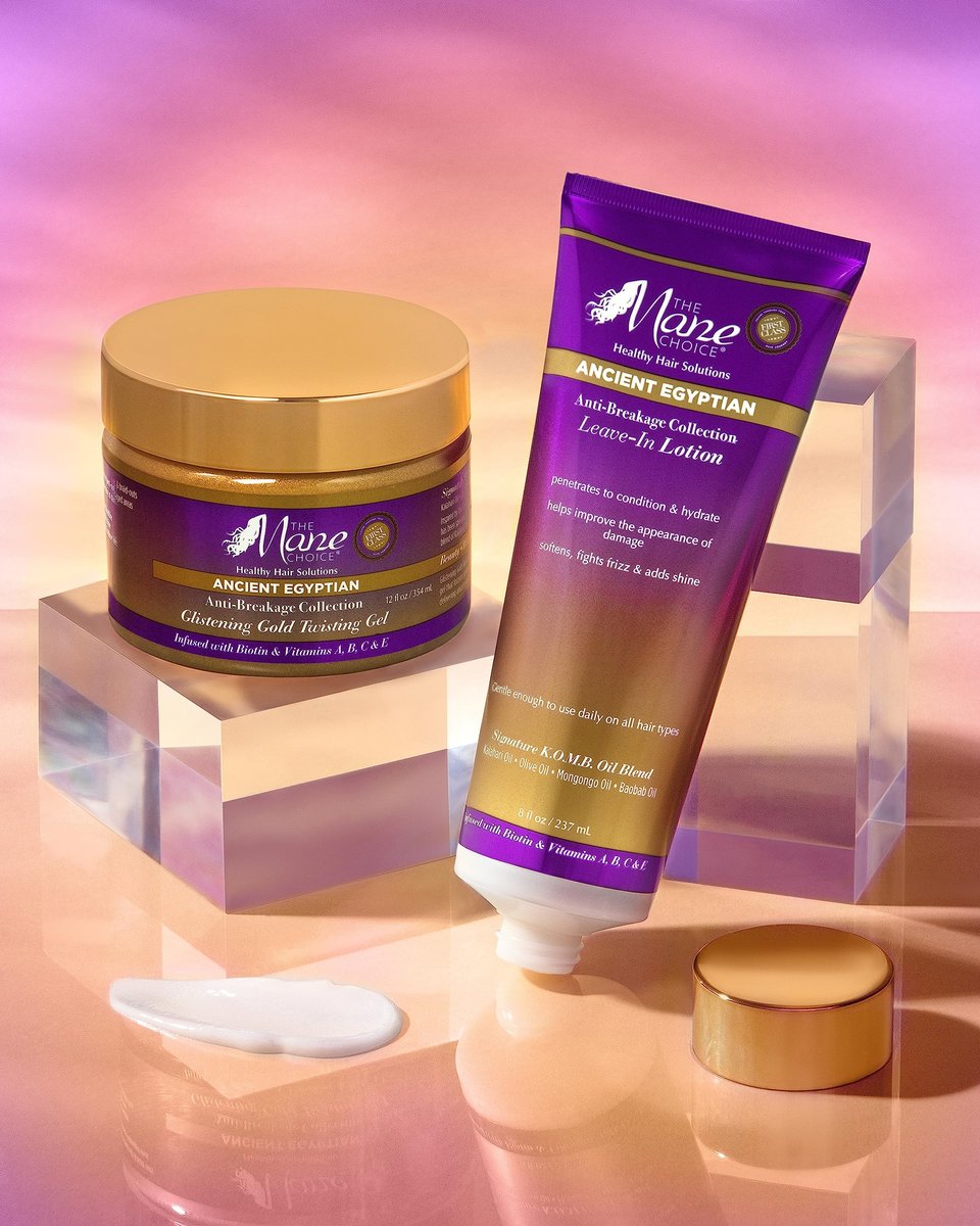 The Mane Choice Ancient Egyptian Anti-Breakage & Repair 24 Karat Gold Twisting Hair Gel - Definition & Shine Braid Gel for Dry, Damaged, Color or Chemically-Treated Hair, Fights Split Ends, 12 Oz Avelisse