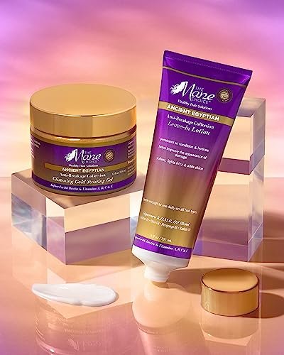 The Mane Choice Ancient Egyptian Anti-Breakage & Repair 24 Karat Gold Twisting Hair Gel - Definition & Shine Braid Gel for Dry, Damaged, Color or Chemically-Treated Hair, Fights Split Ends, 12 Oz Avelisse