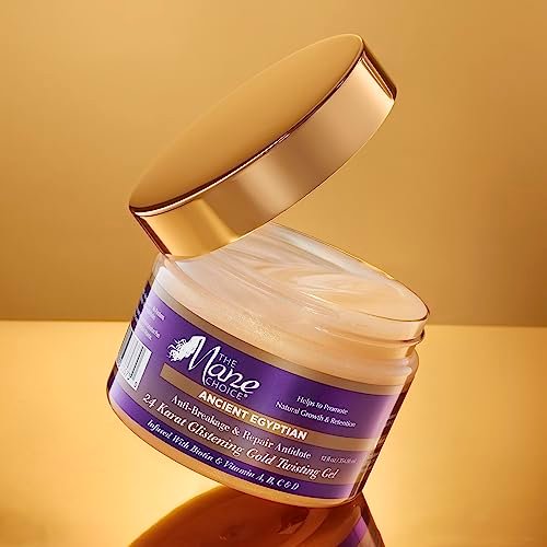 The Mane Choice Ancient Egyptian Anti-Breakage & Repair 24 Karat Gold Twisting Hair Gel - Definition & Shine Braid Gel for Dry, Damaged, Color or Chemically-Treated Hair, Fights Split Ends, 12 Oz Avelisse