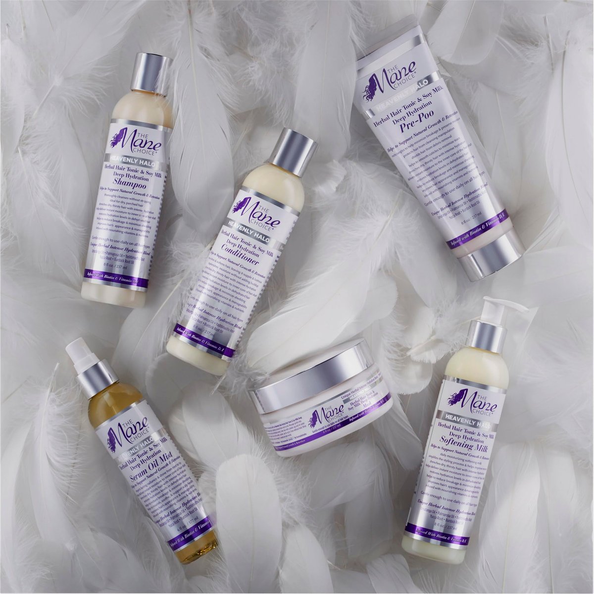 The Mane Choice Heavenly Halo Herbal Hair Tonic & Soy Milk Deep Hydration Softening Milk, 8 oz - görsel 7