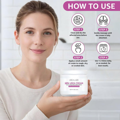 UREA LABS 10% Urea Cream with Aloe Vera, Jojoba Oil and Salicylic Acid - 150ml Hydrating Moisturizer for Dry, Chapped Hands, Feet, Face & Body - Repairs, Soothes & Nourishes Rough, Dry Skin - 4 Oz Avelisse