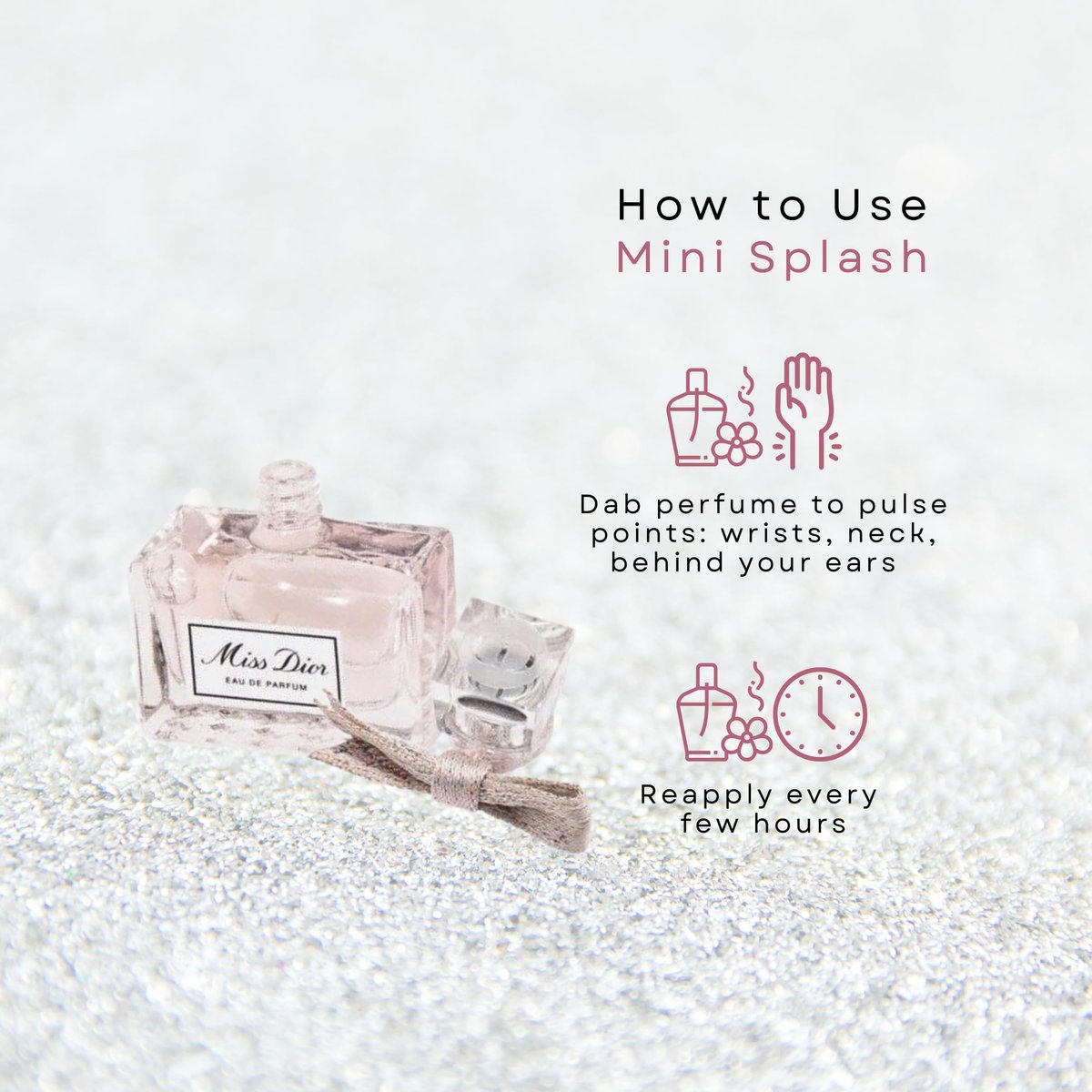 Miss Dior Eau de Parfum Mini Splash for Women, 0.17 oz Avelisse