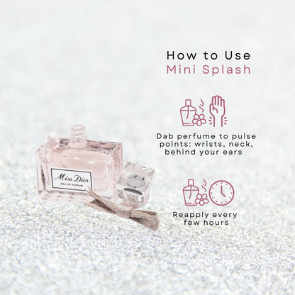 Miss Dior Eau de Parfum Mini Splash for Women, 0.17 oz Avelisse