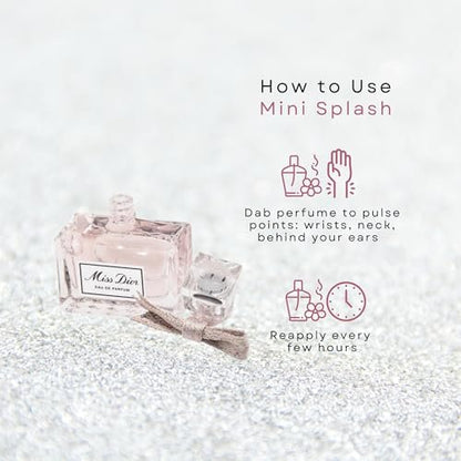 Miss Dior Eau de Parfum Mini Splash for Women, 0.17 oz Avelisse
