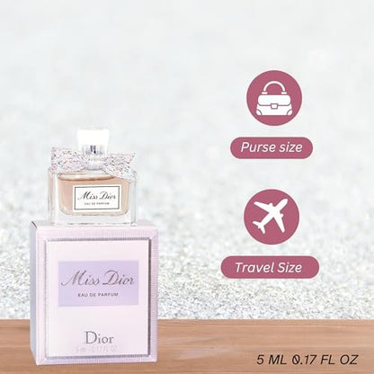 Miss Dior Eau de Parfum Mini Splash for Women, 0.17 oz Avelisse
