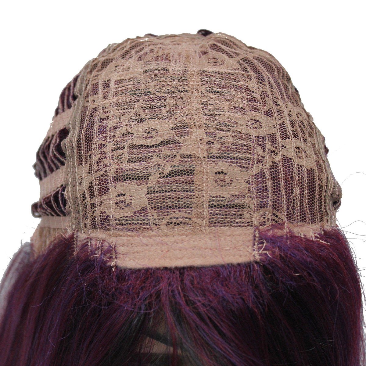 Lydell Women's Natural Wigs Wine Red Purple Medium Bob Style Synthetic Full Wig Avelisse