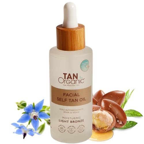 TanOrganic Self Tanning Face Serum 1.7 oz | Organic Facial Self Tanner | Hydrating Glow Drops for Natural Bronze | Vegan & Lightweight - görsel 2