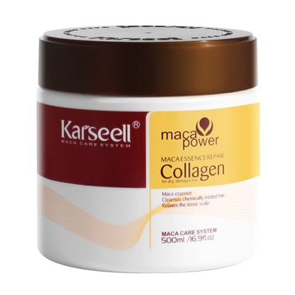 Karseell Collagen Hair Treatment Deep Repair Conditioning Argan Oil Collagen Hair Mask Essence for Dry Damaged Hair - 16.9 oz (500 ml) Avelisse
