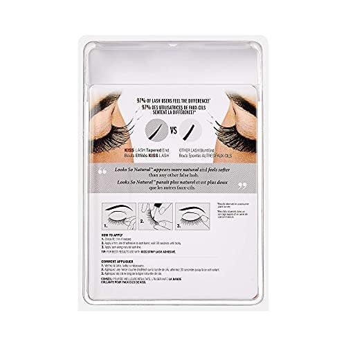 KISS Looks So Natural False Eyelashes Multipack - Poise Style, 5 Pairs, Lightweight & Comfortable, Cruelty-Free, Reusable Avelisse
