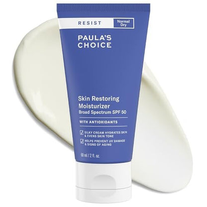 Paula's Choice RESIST Skin Restoring Moisturizer SPF 50 - Anti-Aging Sunscreen with Shea Butter & Niacinamide for Dry Skin, 2 oz Avelisse