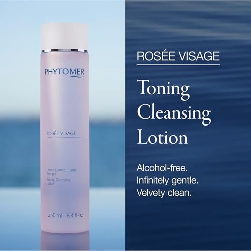 PHYTOMER Rosée Visage Face Toning Cleansing Lotion - All-in-One Cleanser, Makeup Remover & Toner - Gentle Alcohol-Free Formula with Rose Water for Soft, Supple Skin (250 ml) Avelisse