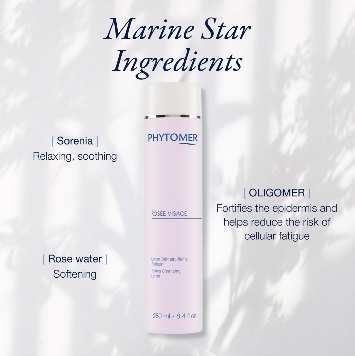PHYTOMER Rosée Visage Face Toning Cleansing Lotion - All-in-One Cleanser, Makeup Remover & Toner - Gentle Alcohol-Free Formula with Rose Water for Soft, Supple Skin (250 ml) Avelisse