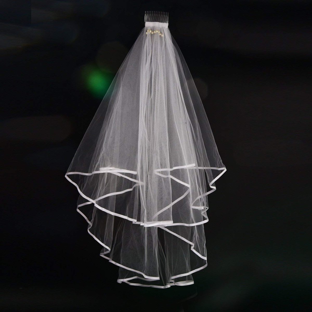 Pangda 10 Clear Hair Combs - Plastic Bridal Veil Combs for Fine Hair Styling, 14 Teeth, Medium Size - görsel 13