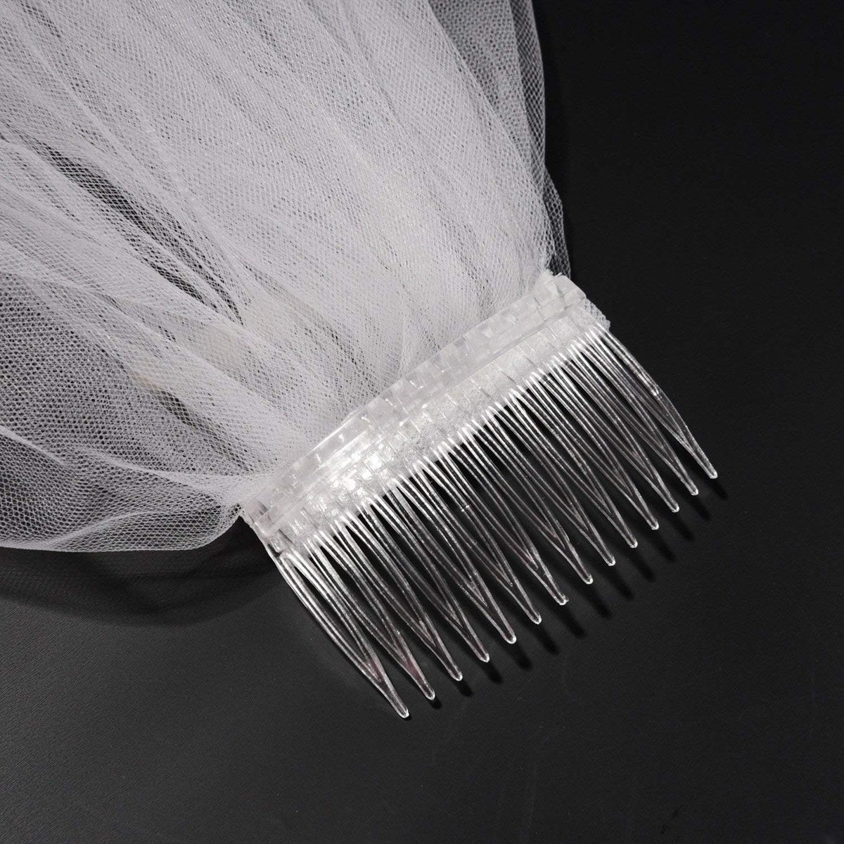 Pangda 10 Clear Hair Combs - Plastic Bridal Veil Combs for Fine Hair Styling, 14 Teeth, Medium Size - görsel 11