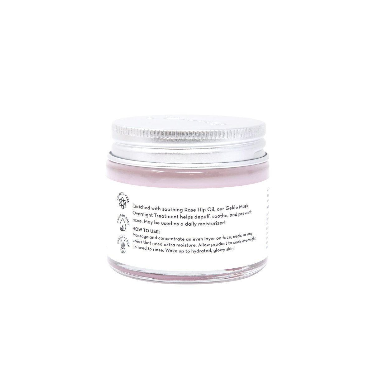 The Crème Shop Rose Hip Oil Gelée Overnight Face Mask – Hydrating & Anti-Puffiness Sleeping Mask, 2.36 oz - görsel 3