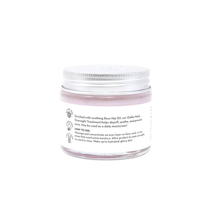 The Crème Shop Rose Hip Oil Gelée Overnight Face Mask – Hydrating & Anti-Puffiness Sleeping Mask, 2.36 oz