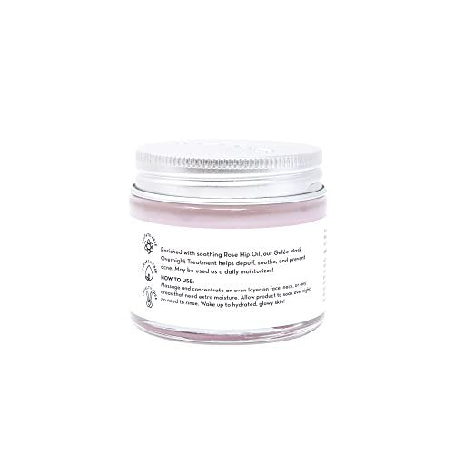 The Crème Shop Rose Hip Oil Gelée Overnight Face Mask – Hydrating & Anti-Puffiness Sleeping Mask, 2.36 oz - görsel 4