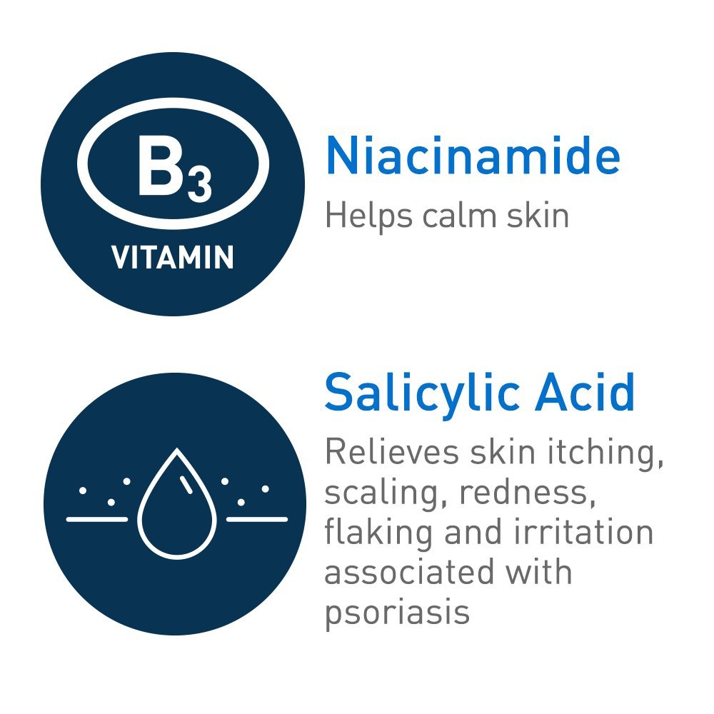 CeraVe Psoriasis Cleanser with Salicylic Acid & Lactic Acid – Fragrance-Free Itch Relief, 8 oz Avelisse