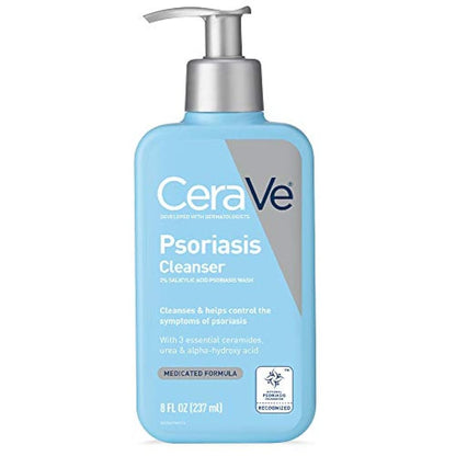 CeraVe Psoriasis Cleanser with Salicylic Acid & Lactic Acid – Fragrance-Free Itch Relief, 8 oz Avelisse