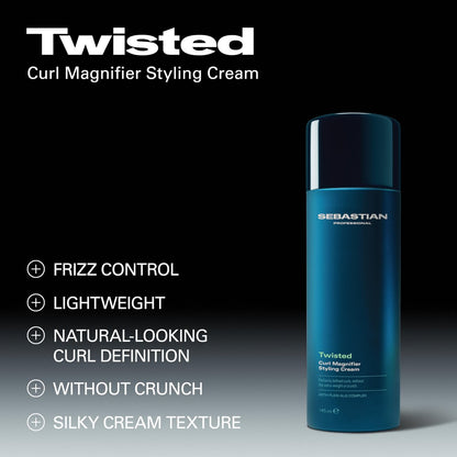 Sebastian Professional Twisted Curl Magnifier Cream – Weightless, Touchable Defined Natural-Looking Curls, 4.9 fl oz Avelisse