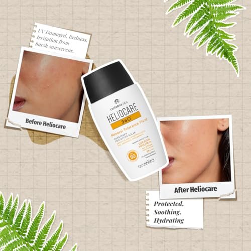 Heliocare 360 Mineral Tolerance Fluid SPF 50 - 50ml | Lightweight Sunscreen for Sensitive Skin Avelisse