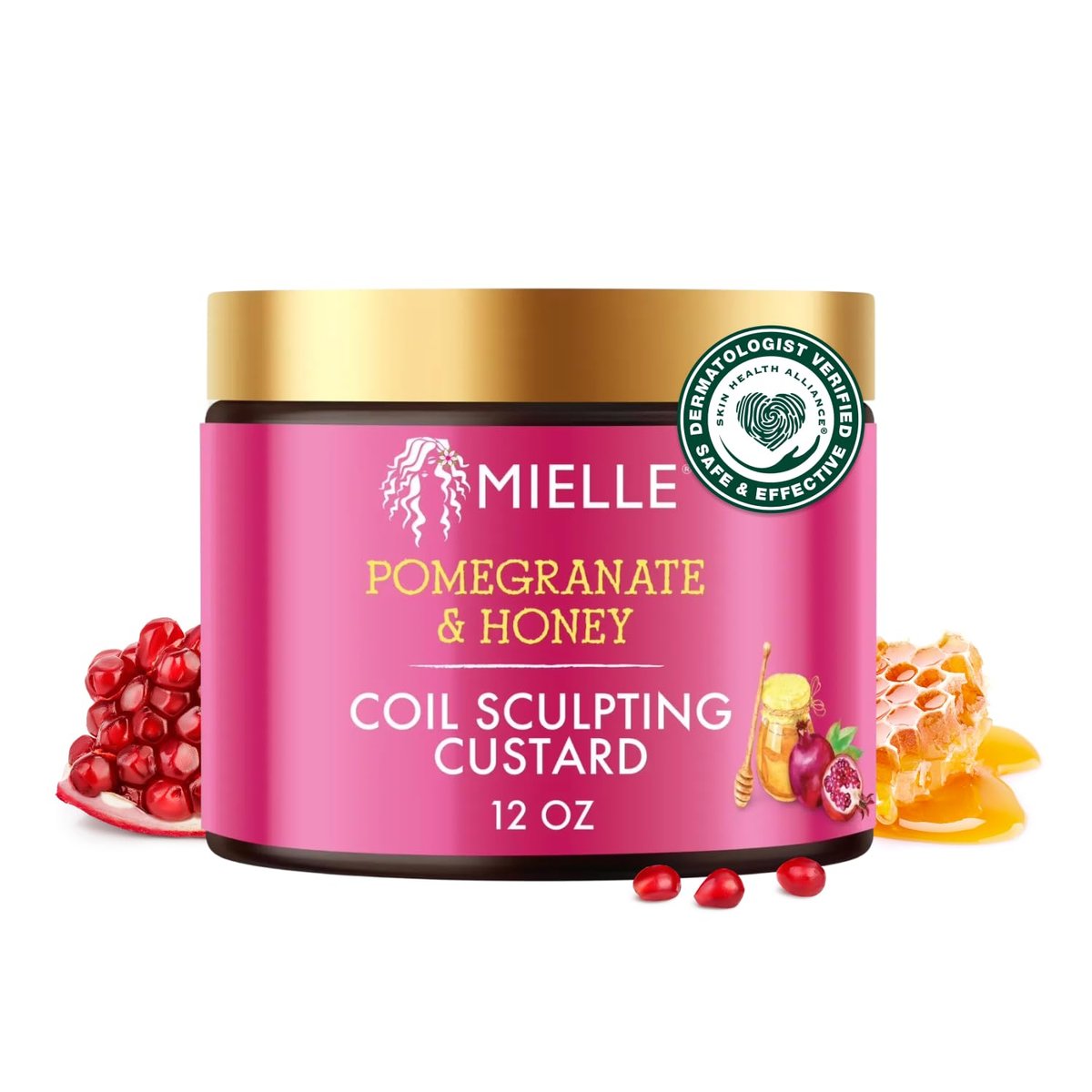 Mielle Organics Pomegranate & Honey Curl Cream - Coil Sculpting Custard for Type 4 Hair, 12 oz Avelisse