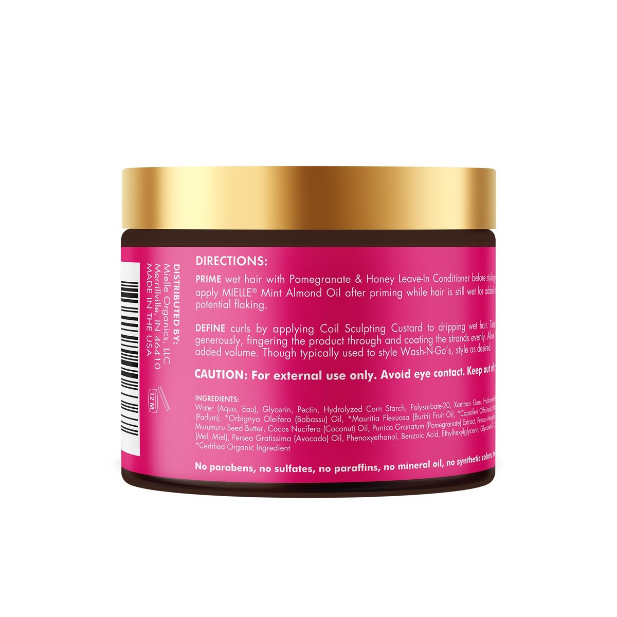 Mielle Organics Pomegranate & Honey Curl Cream - Coil Sculpting Custard for Type 4 Hair, 12 oz Avelisse