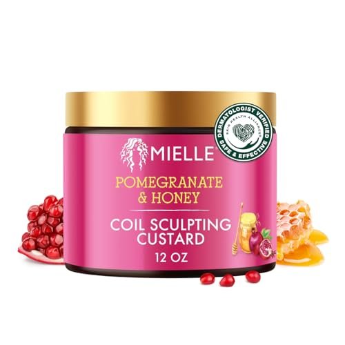 Mielle Organics Pomegranate & Honey Curl Cream - Coil Sculpting Custard for Type 4 Hair, 12 oz Avelisse