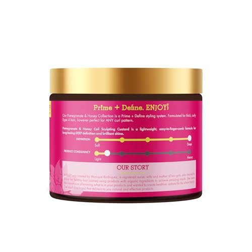 Mielle Organics Pomegranate & Honey Curl Cream - Coil Sculpting Custard for Type 4 Hair, 12 oz Avelisse