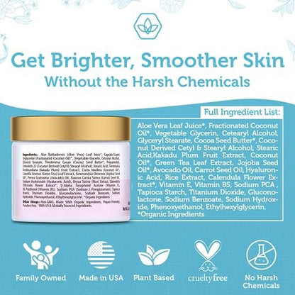 Era Organics Advanced Vitamin C Face Cream - Brightening & Nourishing with Jojoba Oil, Kakadu Plum for Fine Lines & Wrinkles Avelisse