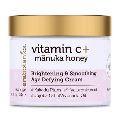 Era Organics Advanced Vitamin C Face Cream - Brightening & Nourishing with Jojoba Oil, Kakadu Plum for Fine Lines & Wrinkles Avelisse