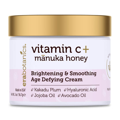 Era Organics Advanced Vitamin C Face Cream - Brightening & Nourishing with Jojoba Oil, Kakadu Plum for Fine Lines & Wrinkles Avelisse