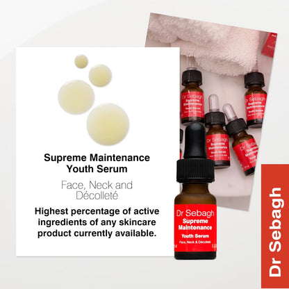 Dr Sebagh Supreme Maintenance Youth Serum – Award-Winning Anti-Aging Resveratrol Serum for Face, Collagen-Boosting Hydrating Treatment (0.17 fl oz)