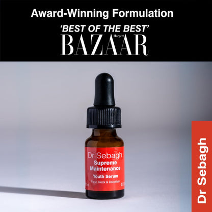 Dr Sebagh Supreme Maintenance Youth Serum – Award-Winning Anti-Aging Resveratrol Serum for Face, Collagen-Boosting Hydrating Treatment (0.17 fl oz)
