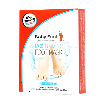 Baby Foot Unscented Non-Peel Moisturizing Mask – Hydrate & Refresh Feet in 15 Minutes | No-Pain Foot Treatment for Men & Women