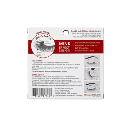 KISS Lash Couture Faux Mink Collection False Eyelashes - Gala, 12mm, Easy to Apply, Reusable, Vegan & Cruelty-Free, 1 Pair