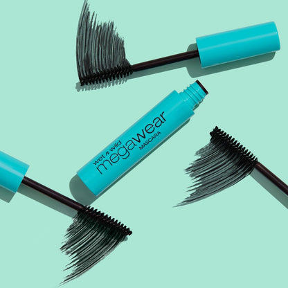 Wet n Wild Enhance and Define Megawear Mascara – Black, Gentle Gel Volumizing Formula with Soy Protein & Panthenol for Full, Healthy Lashes (1 Fl Oz)