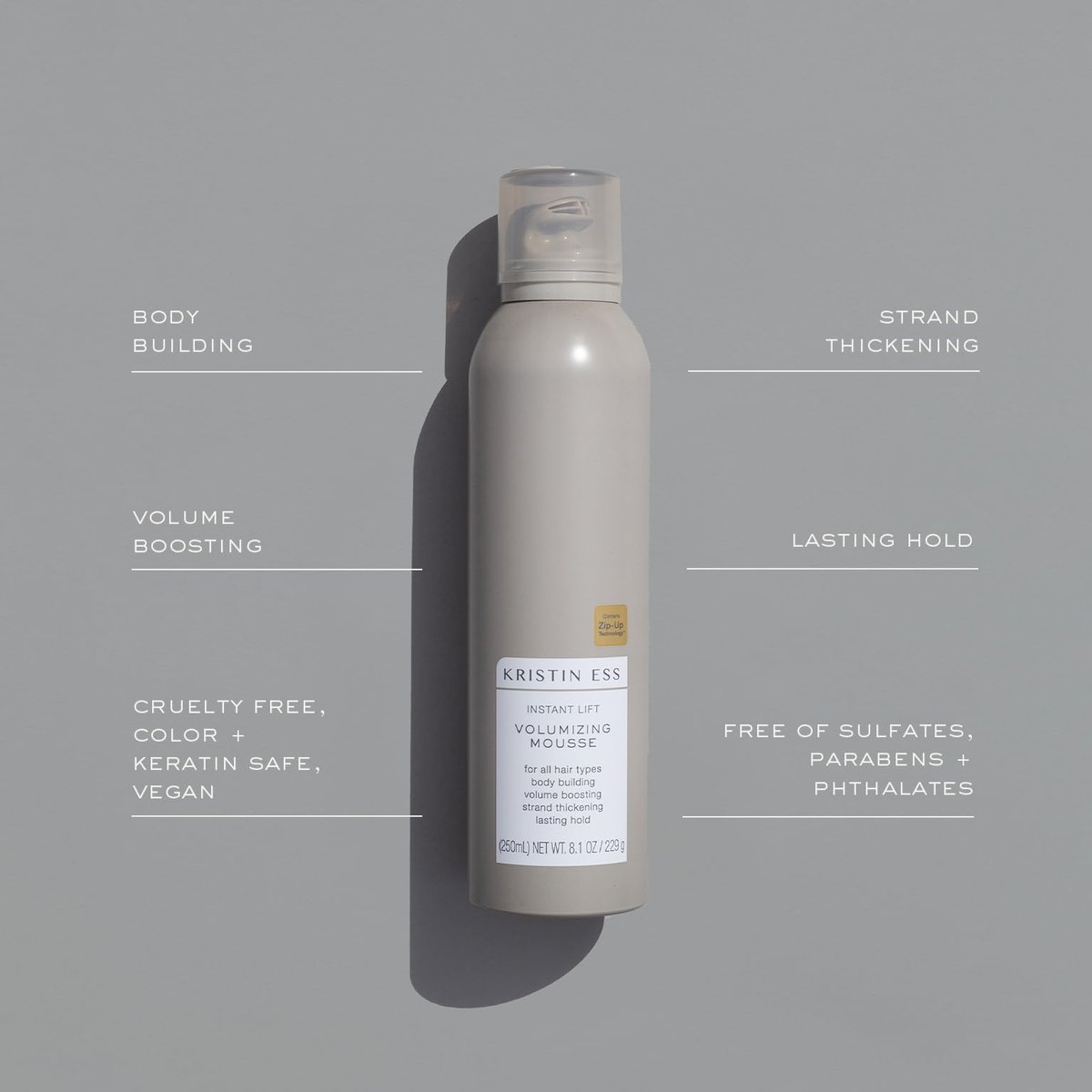 Kristin Ess Hair Instant Lift Volumizing Mousse with Castor Oil - 8.1 oz - görsel 9